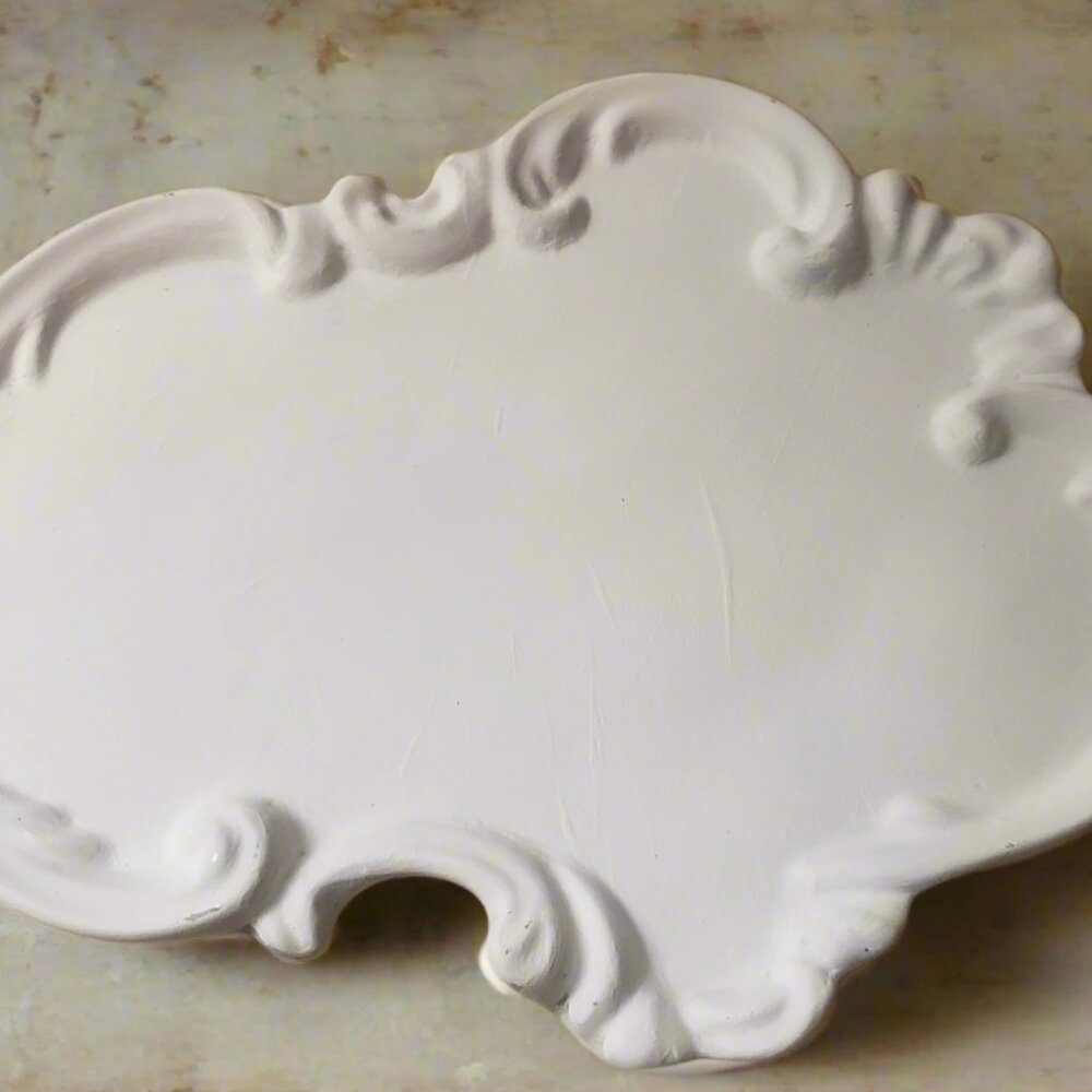 Handmade Vintage Inspired Baroque Jewelry Tray (cement)